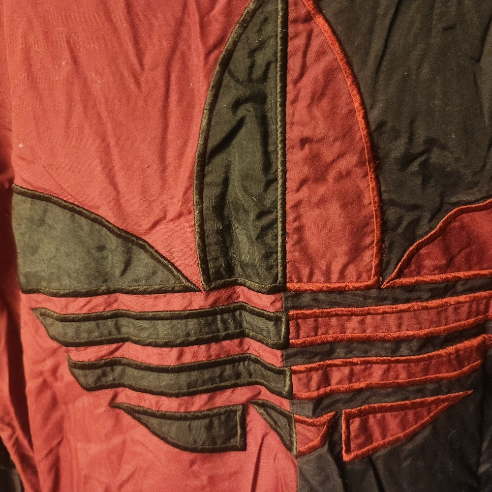 Vintage Adidas trefoil print windbreaker